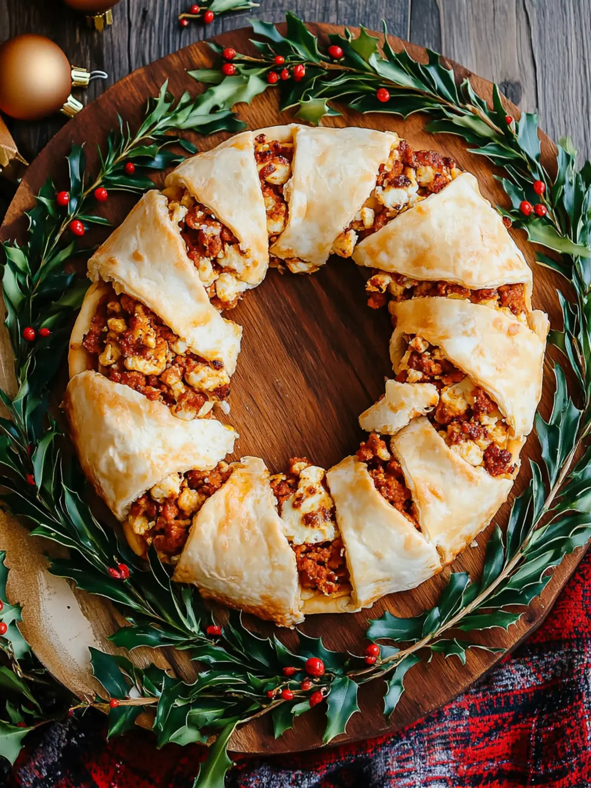 Chorizo and Egg Breakfast Wreath Perfect for Christmas Mornings 4 Chorizo and Egg Breakfast Wreath (Christmas Breakfast Recipe)