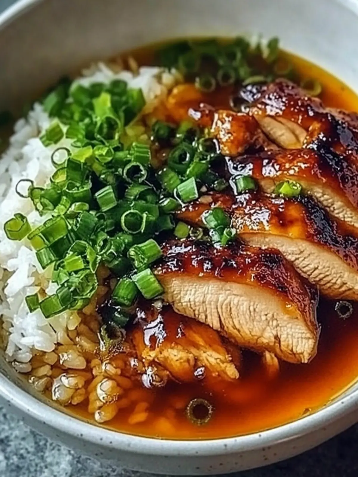 Savory Caramelized Soy Chicken in Garlic Ginger Broth with Rice 4 Caramelized Soy Chicken in Garlic Ginger Broth with Rice