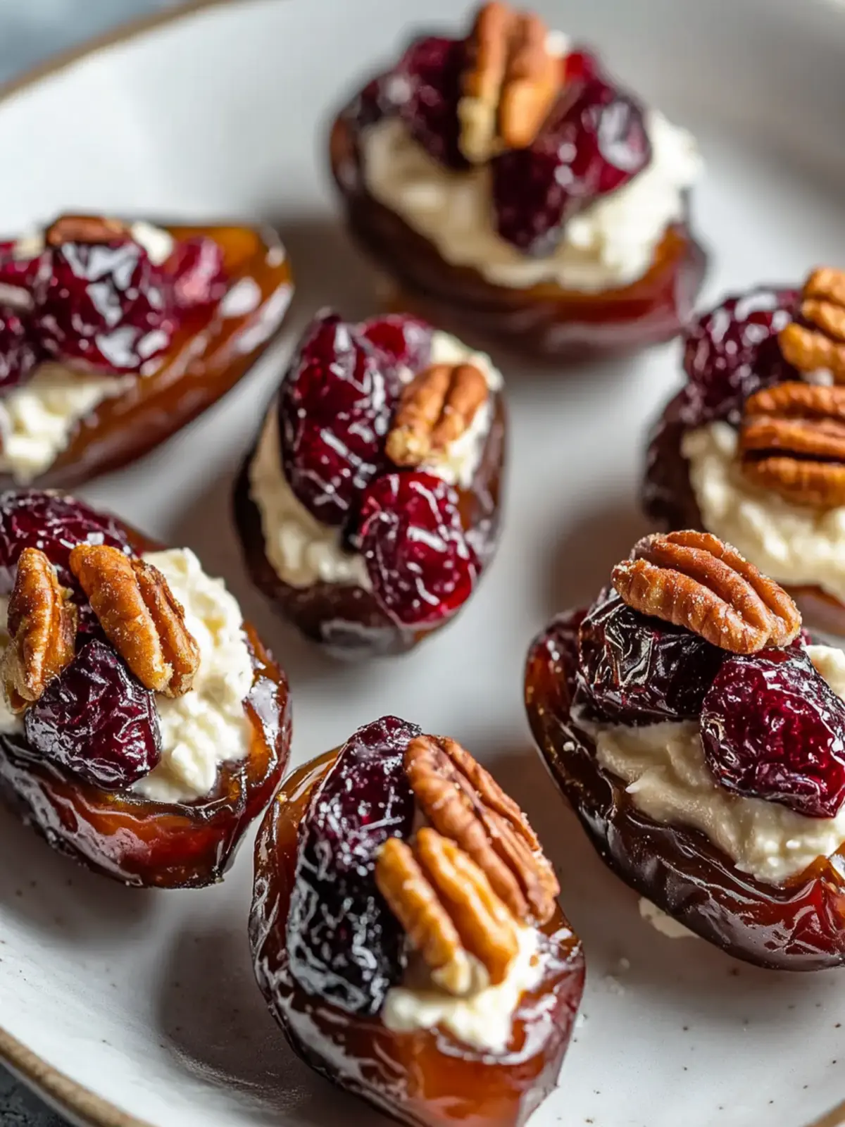 Cranberry Pecan Cream Cheese Stuffed Dates for Joyful Snacking 5 Cranberry Pecan Cream Cheese Stuffed Dates