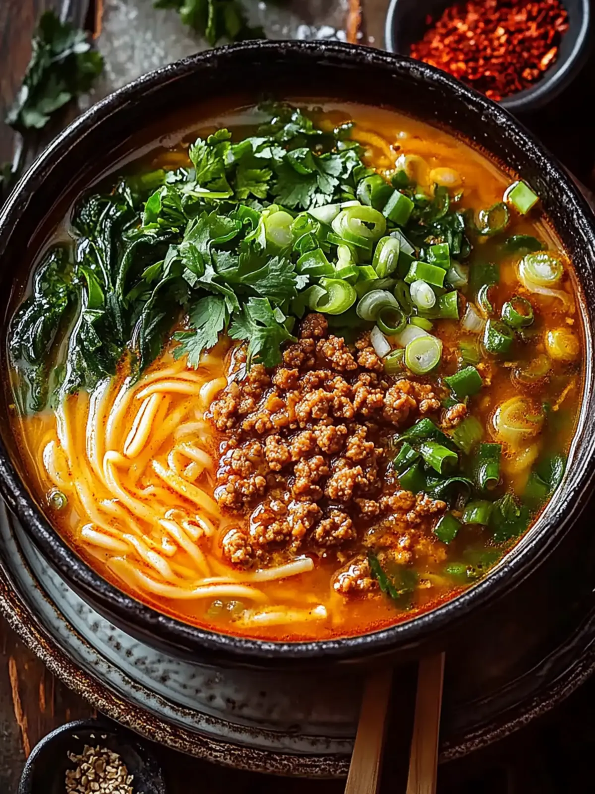 Spicy Sweet Potato Noodle Soup with Ground Chicken Bliss 2 Spicy Sweet Potato Noodle Soup with Ground Chicken