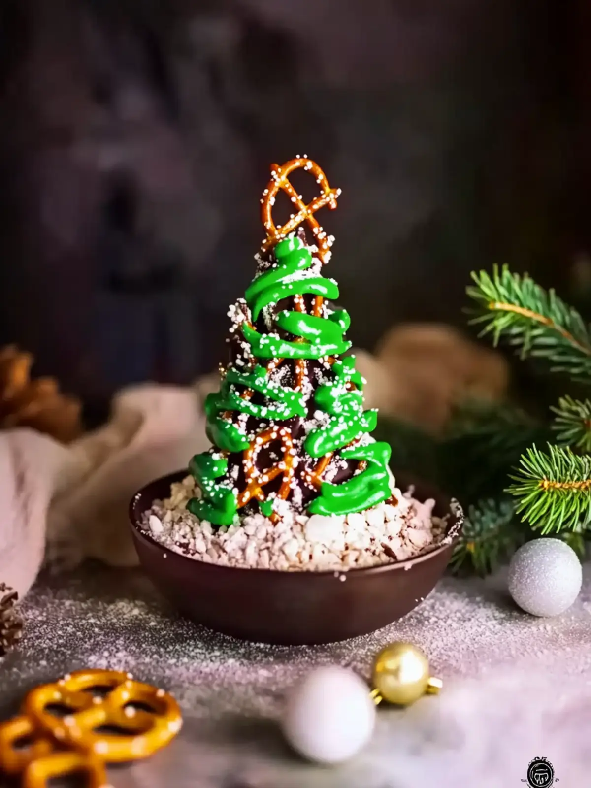 Delightful Chocolate Pretzel Christmas Tree Desserts in 5 Minutes 5 Chocolate Pretzel Christmas Tree