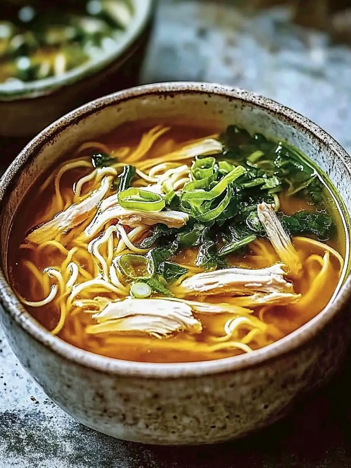 Ginger Scallion Chicken Noodle Soup: A Cozy Bowl of Comfort 2 Ginger Scallion Chicken Noodle Soup