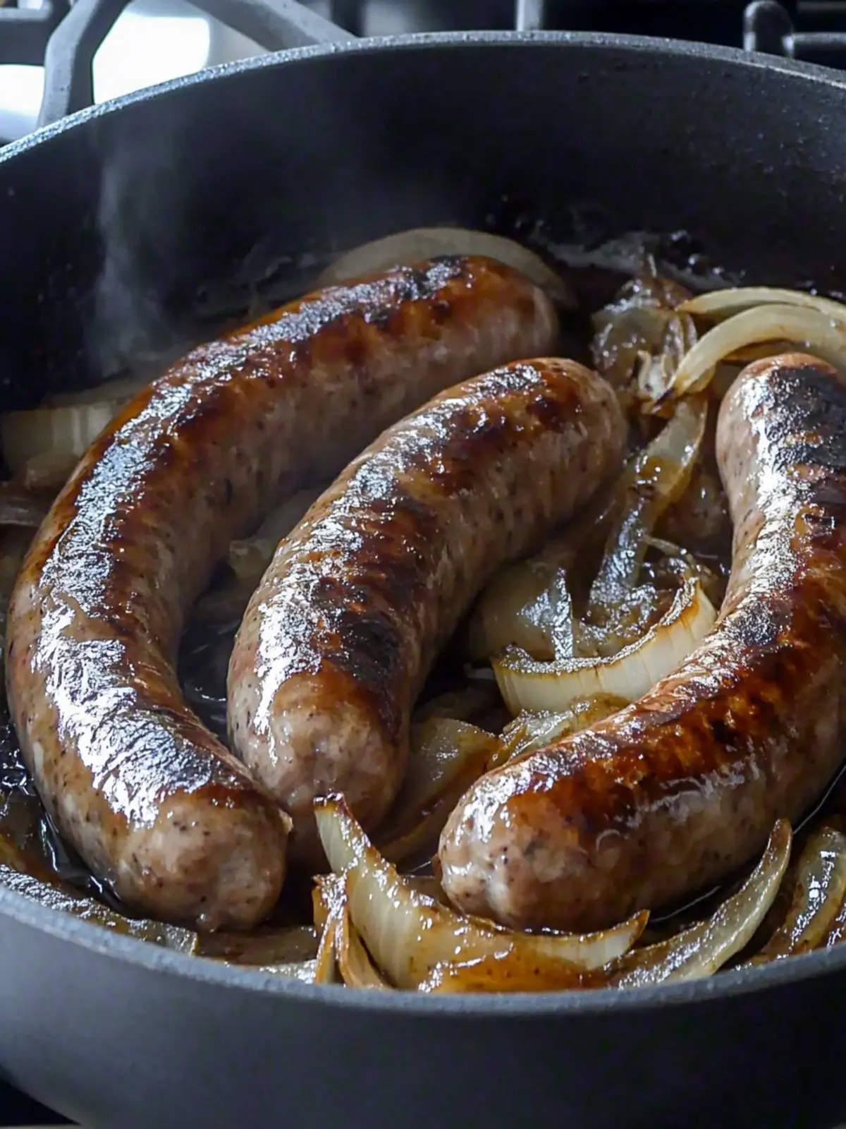 Savory Oven Braised Beer Brats with Caramelized Onions Delight 3 Oven Braised Beer Brats with Caramelized Onions
