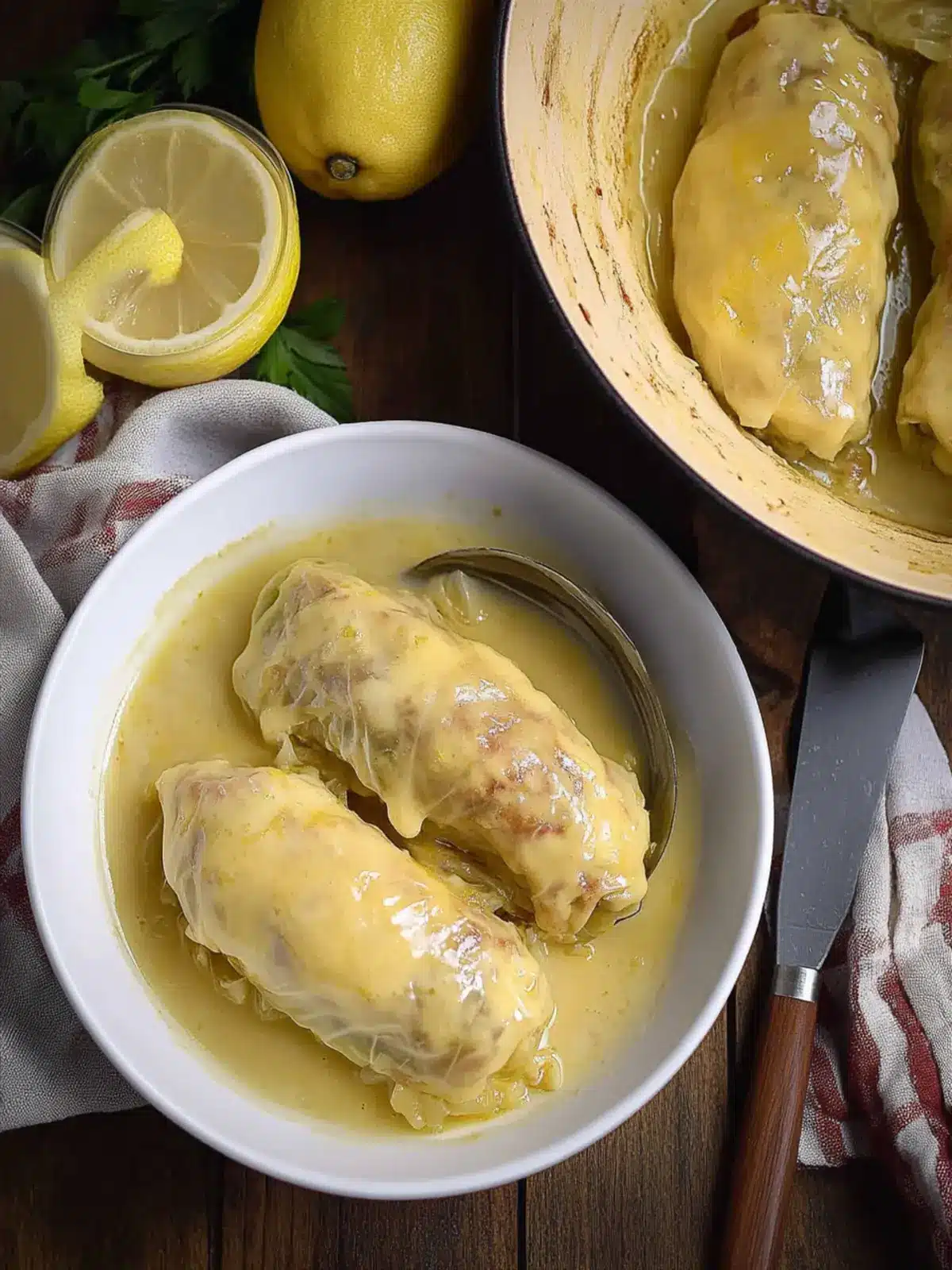 A Flavorful Stuffed Cabbage Rolls Recipe with Egg-Lemon Sauce 5 Stuffed Cabbage Rolls Recipe With Egg-Lemon Sauce