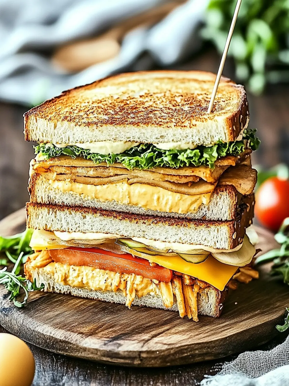 Ultimate Club Sandwich: Your Hearty Vegan Delight Awaits 4 Ultimate Club Sandwich