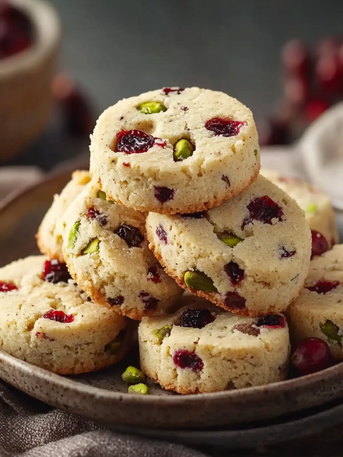 Cranberry Pistachio Shortbread Cookies for Joyful Baking Bliss 3 Cranberry Pistachio Shortbread Cookies