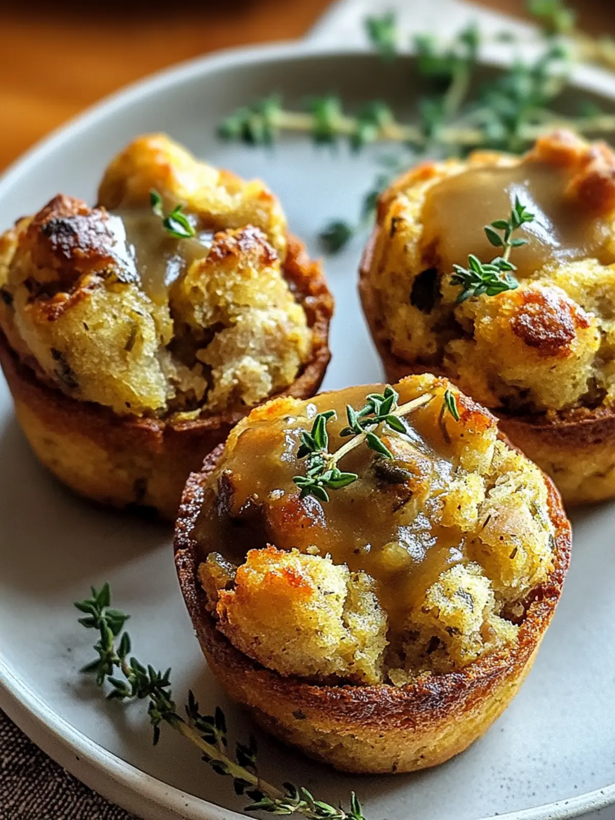Gravy-Stuffed Stuffing Muffins for Cozy Holiday Feasting 4 Gravy-Stuffed Stuffing Muffins