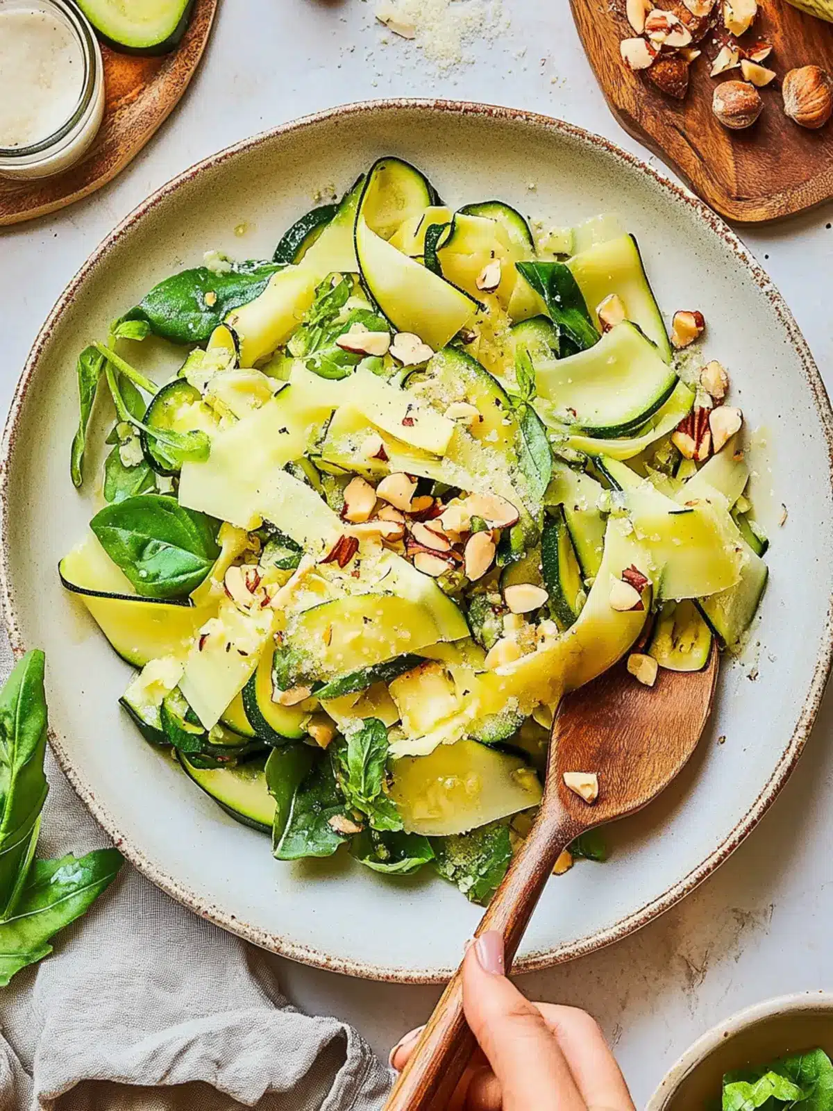 Refreshing Shaved Zucchini Salad with Hazelnuts Delight 3 Shaved Zucchini Salad with Hazelnuts