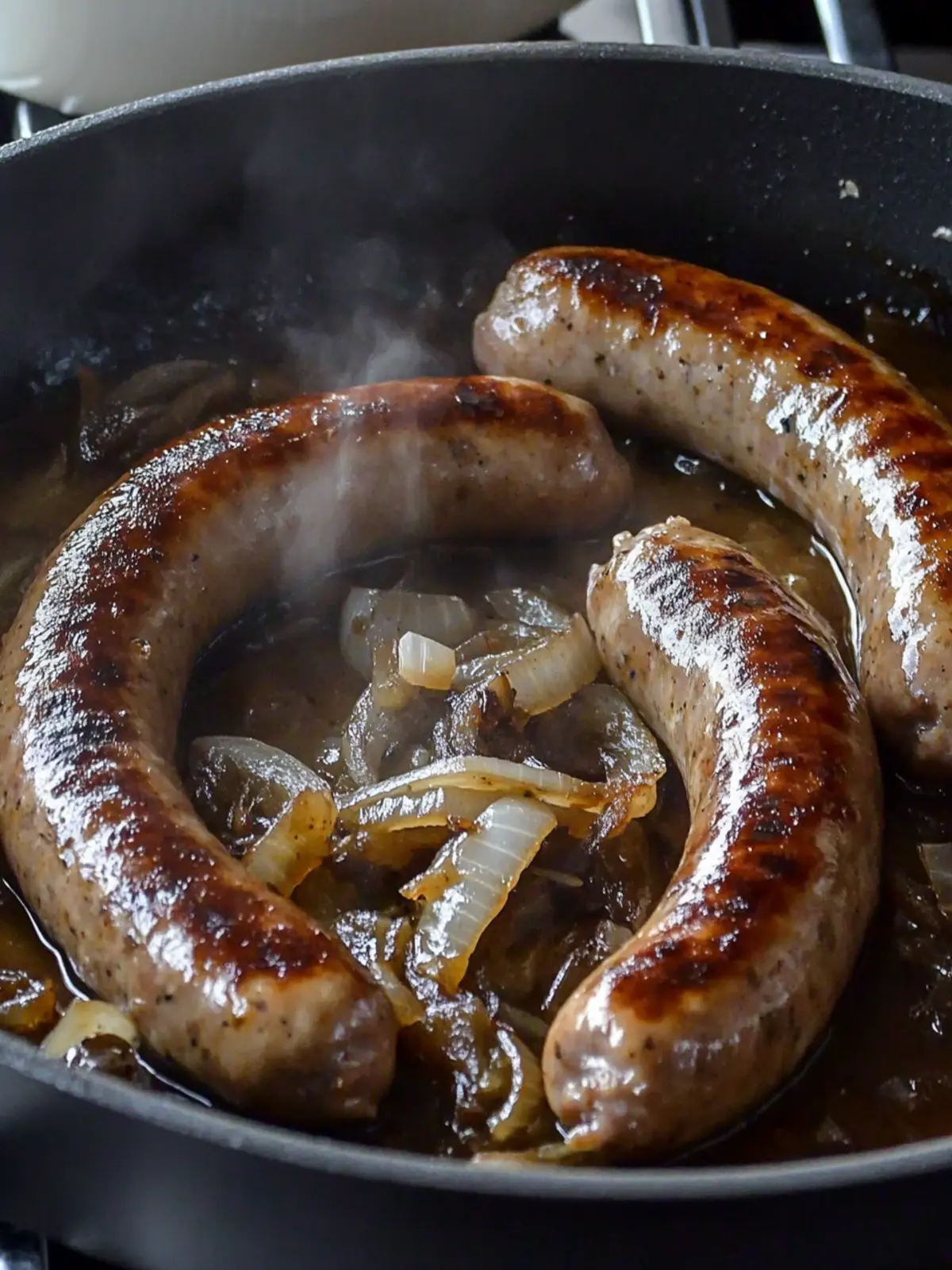 Savory Oven Braised Beer Brats with Caramelized Onions Delight 4 Oven Braised Beer Brats with Caramelized Onions
