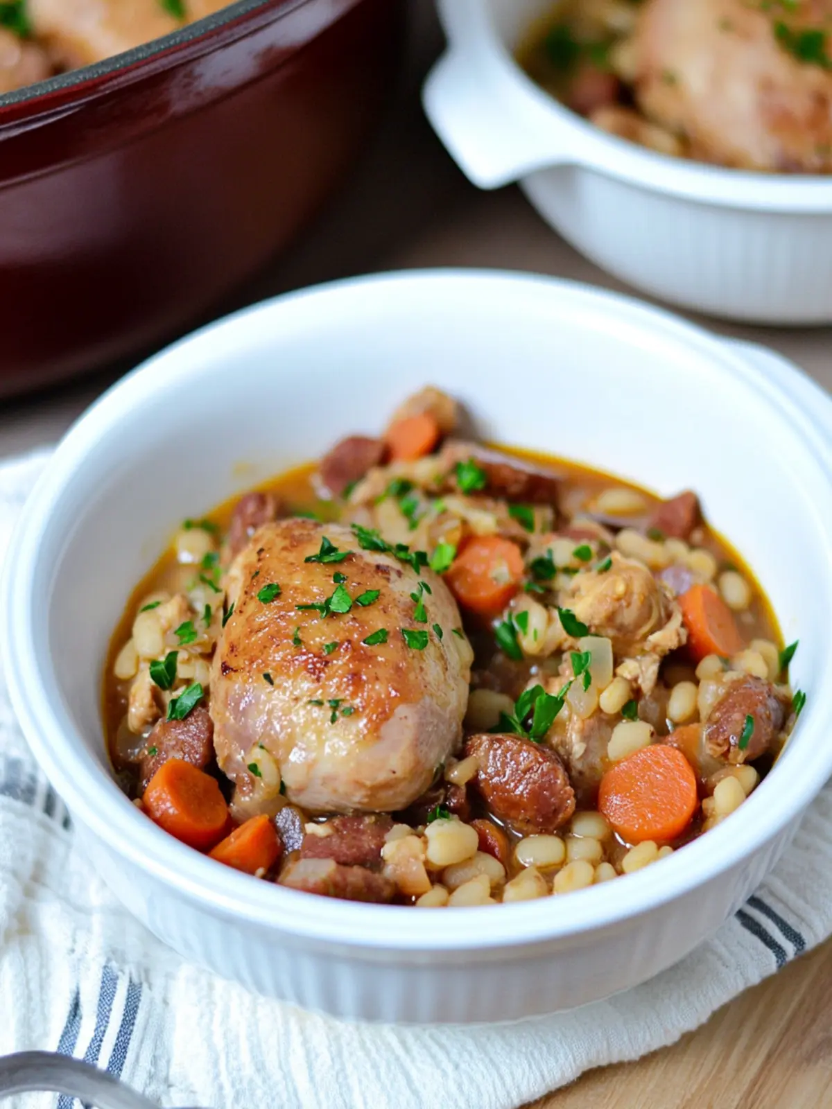 Slow Cooker Cassoulet with Chicken and Sausage Made Easy 2 Slow Cooker Cassoulet with Chicken and Sausage