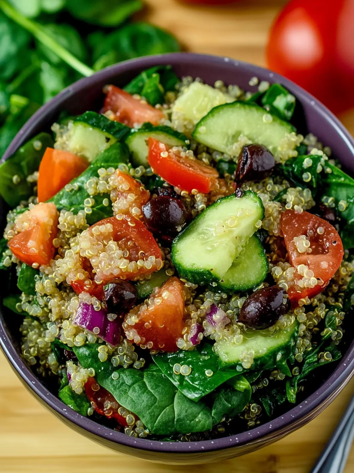 Energizing Spinach Quinoa Salad with Homemade Dressing Delight 5 Spinach Quinoa Salad with Homemade Dressing