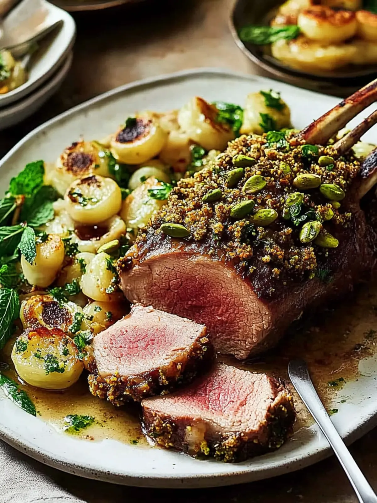Pistachio Mint Crusted Lamb Roast That Steals the Show 2 Pistachio Mint Crusted Lamb Roast