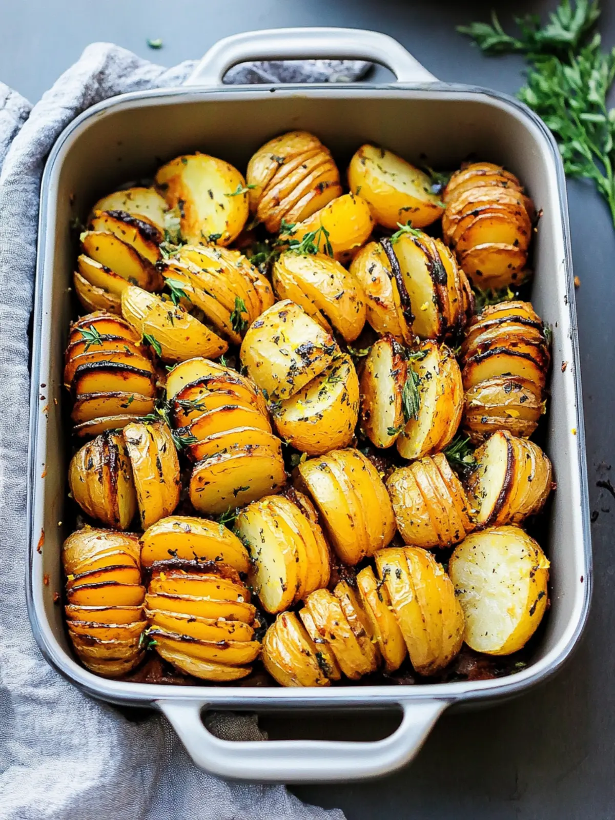 Perfectly Crispy Lemon Herb Roasted Potatoes You’ll Crave 2 Lemon Herb Roasted Potatoes