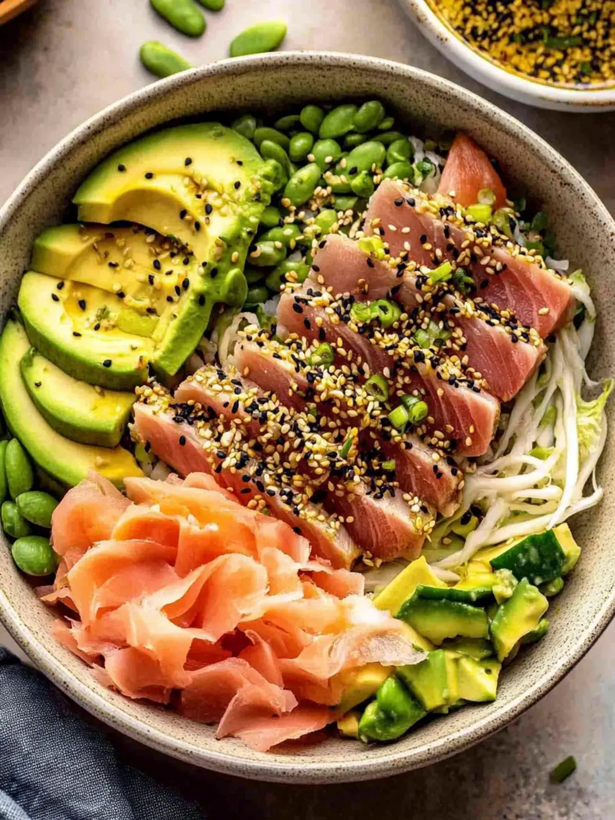 Sushi Salad with Wasabi Ahi Tuna for a Healthy Refresh! 2 Sushi Salad with Wasabi Ahi Tuna