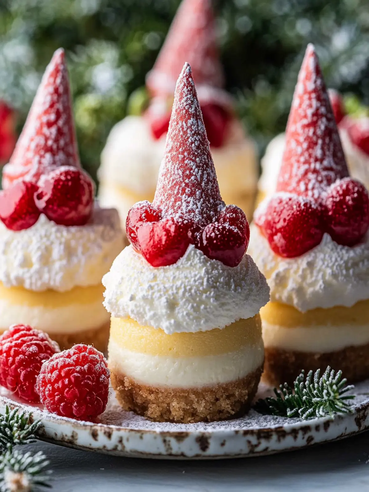 Delightful Gnome Mini Cheesecakes for Festive Celebrations 2 Gnome Mini Cheesecakes