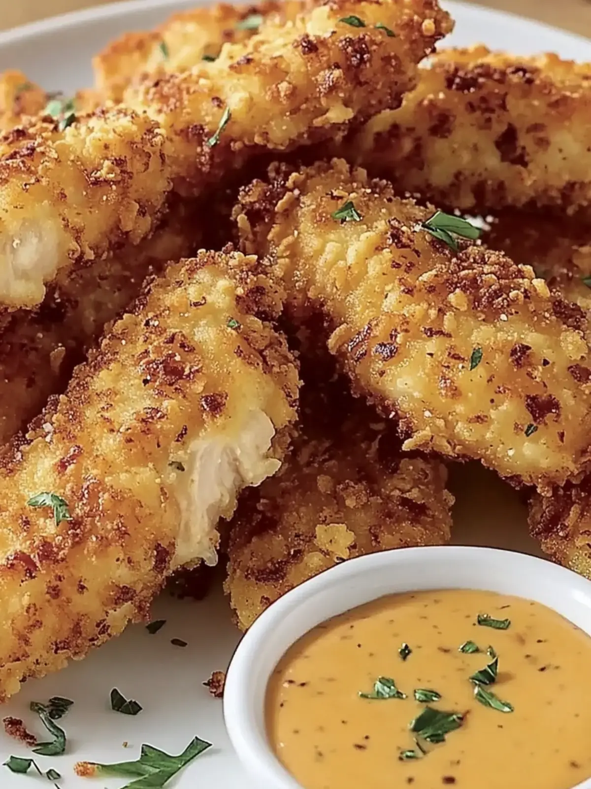 Crispy Chicken Tenders with Dipping Sauce for Ultimate Flavor 2 Crispy Chicken Tenders with Dipping Sauce