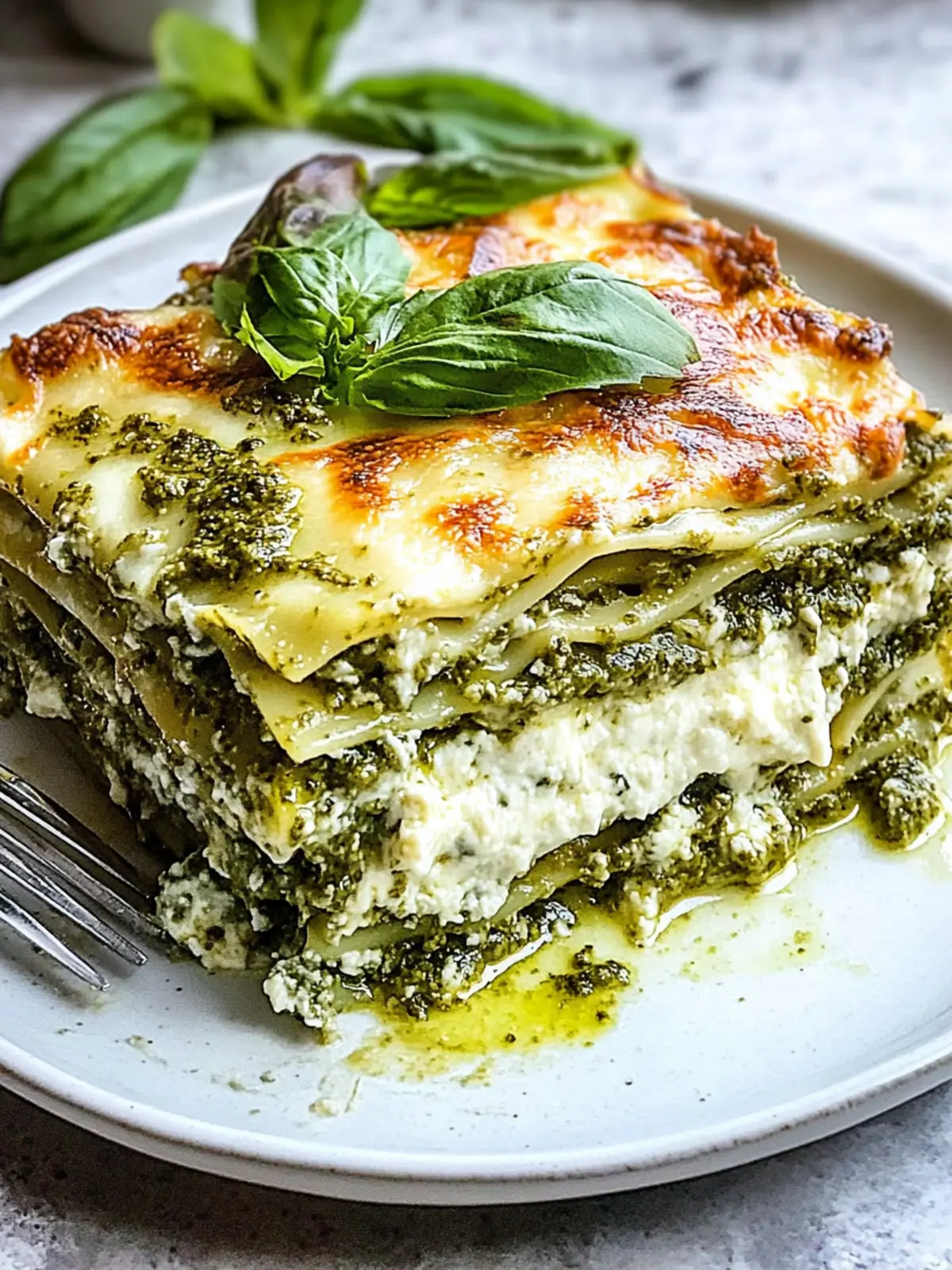 Creamy Lasagna al Pesto: A Cheesy Vegetarian Twist 4 Lasagna al Pesto