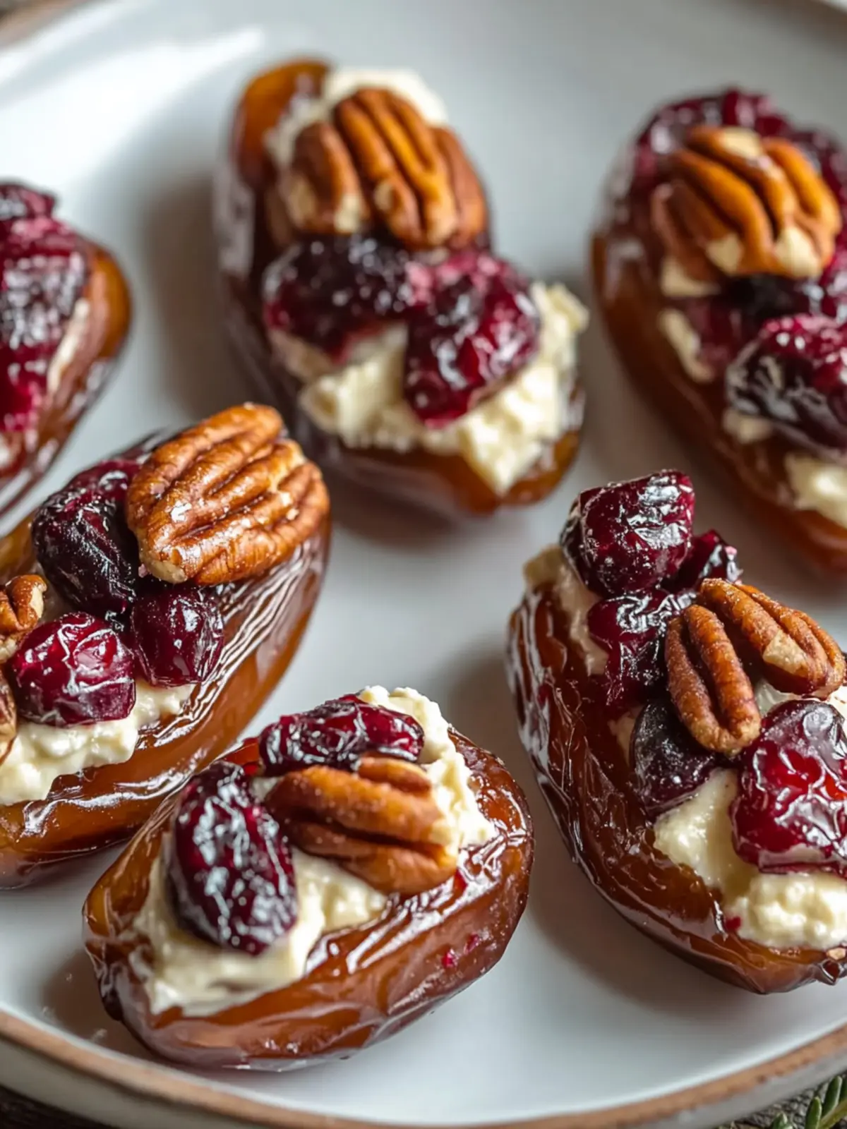 Cranberry Pecan Cream Cheese Stuffed Dates for Joyful Snacking 4 Cranberry Pecan Cream Cheese Stuffed Dates