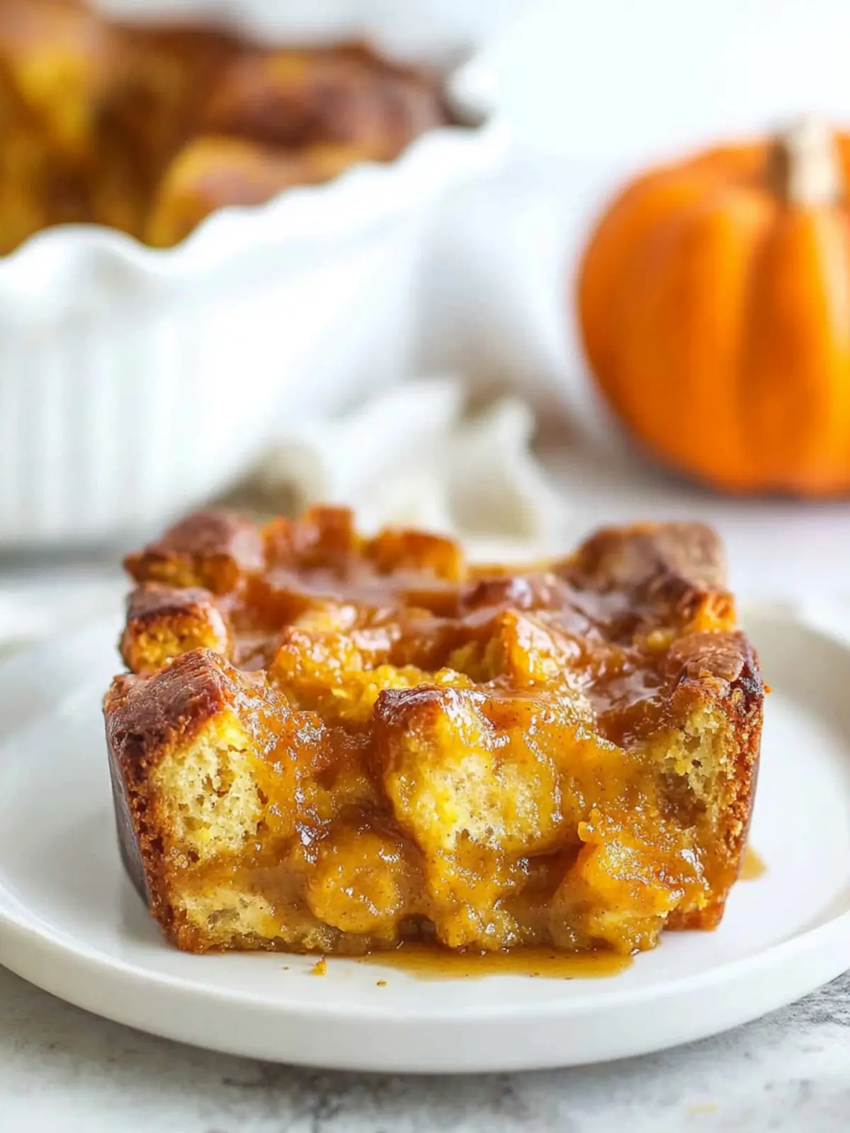 Irresistible Pumpkin Bread Pudding with Brown Sugar Sauce 4 Pumpkin Bread Pudding