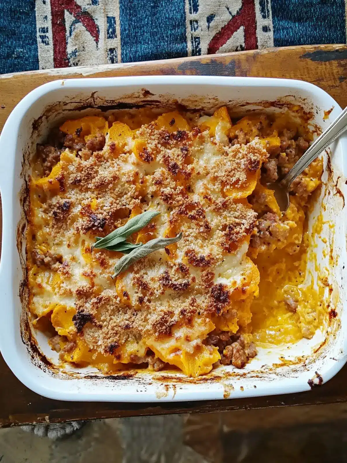 Honeynut Squash & Hot Sausage Gratin: Fall Comfort Food Magic 4 Honeynut Squash & Hot Sausage Gratin