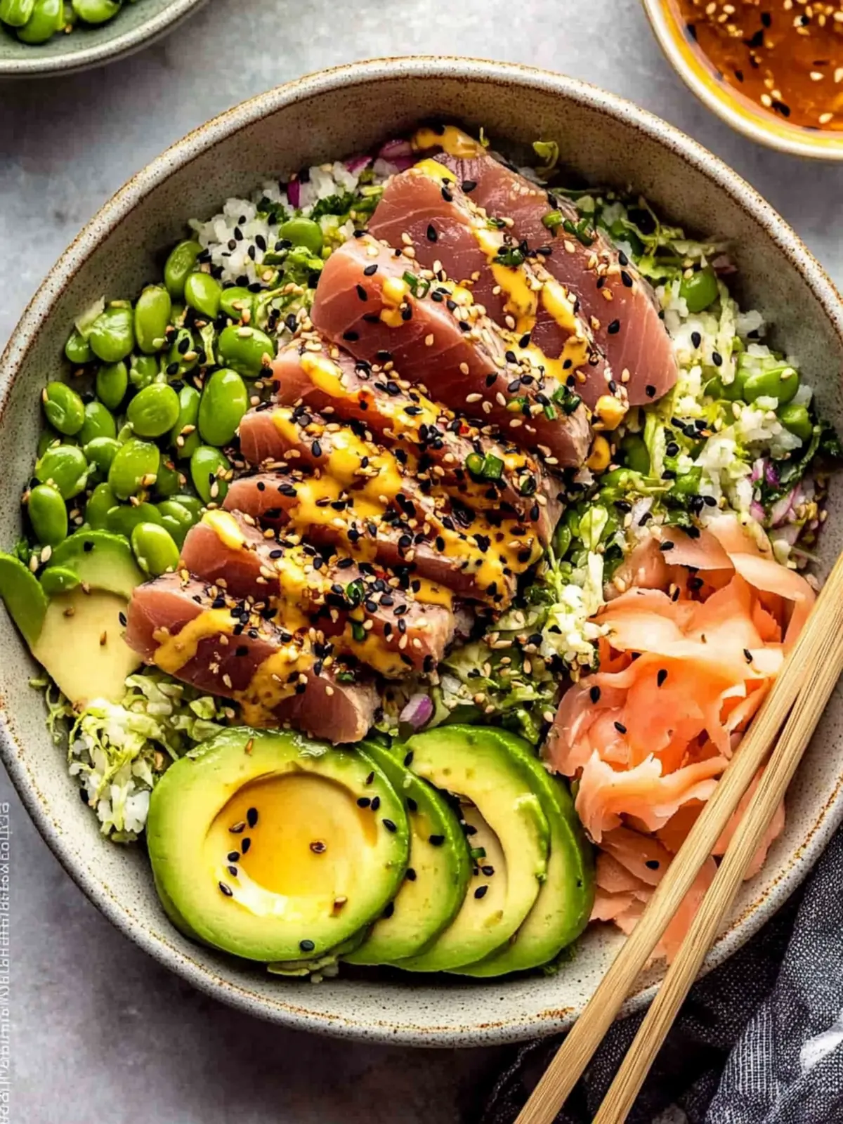 Sushi Salad with Wasabi Ahi Tuna for a Healthy Refresh! 4 Sushi Salad with Wasabi Ahi Tuna