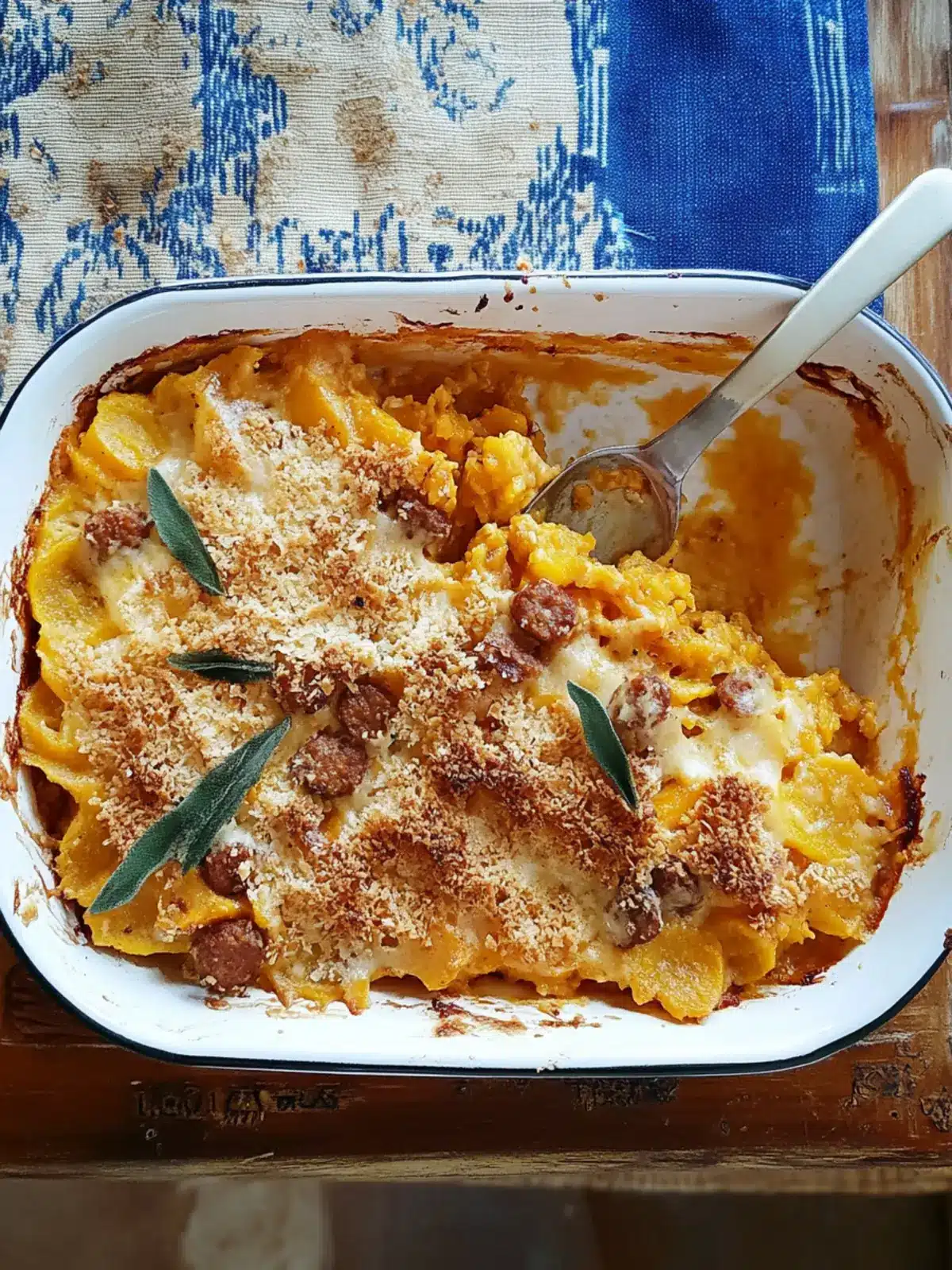 Honeynut Squash & Hot Sausage Gratin: Fall Comfort Food Magic 5 Honeynut Squash & Hot Sausage Gratin
