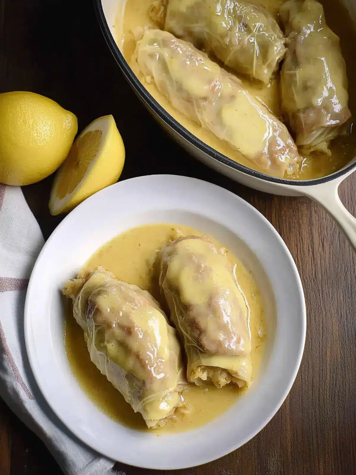 A Flavorful Stuffed Cabbage Rolls Recipe with Egg-Lemon Sauce 3 Stuffed Cabbage Rolls Recipe With Egg-Lemon Sauce