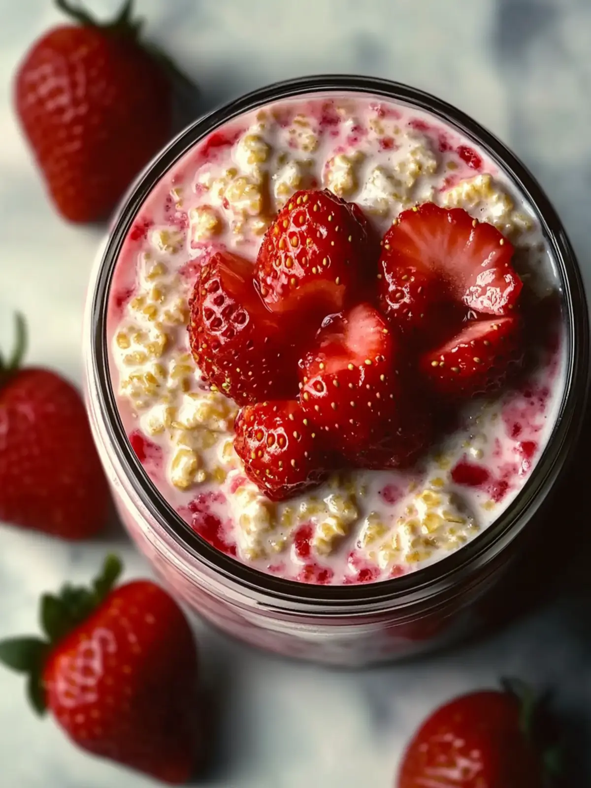 Strawberries and Cream Overnight Oats for a Sweet Morning Boost 3 Strawberries and Cream Overnight Oats