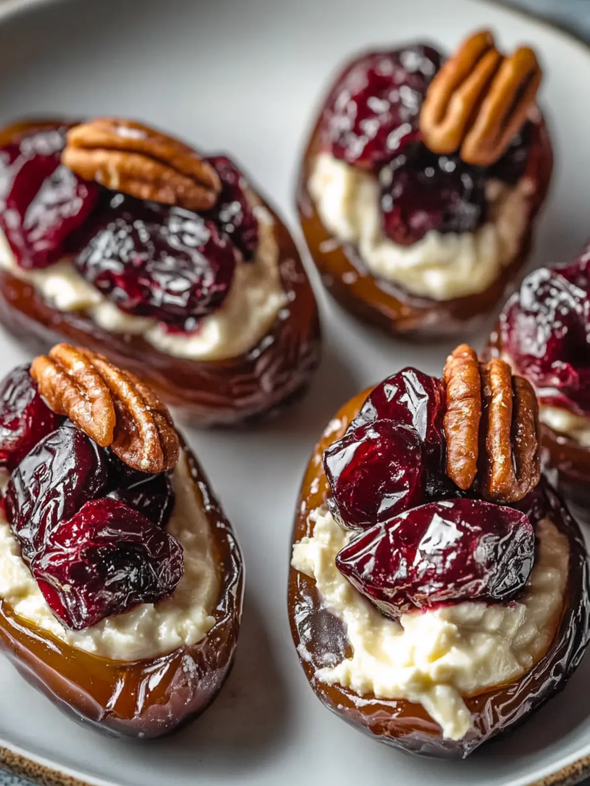 Cranberry Pecan Cream Cheese Stuffed Dates for Joyful Snacking 2 Cranberry Pecan Cream Cheese Stuffed Dates