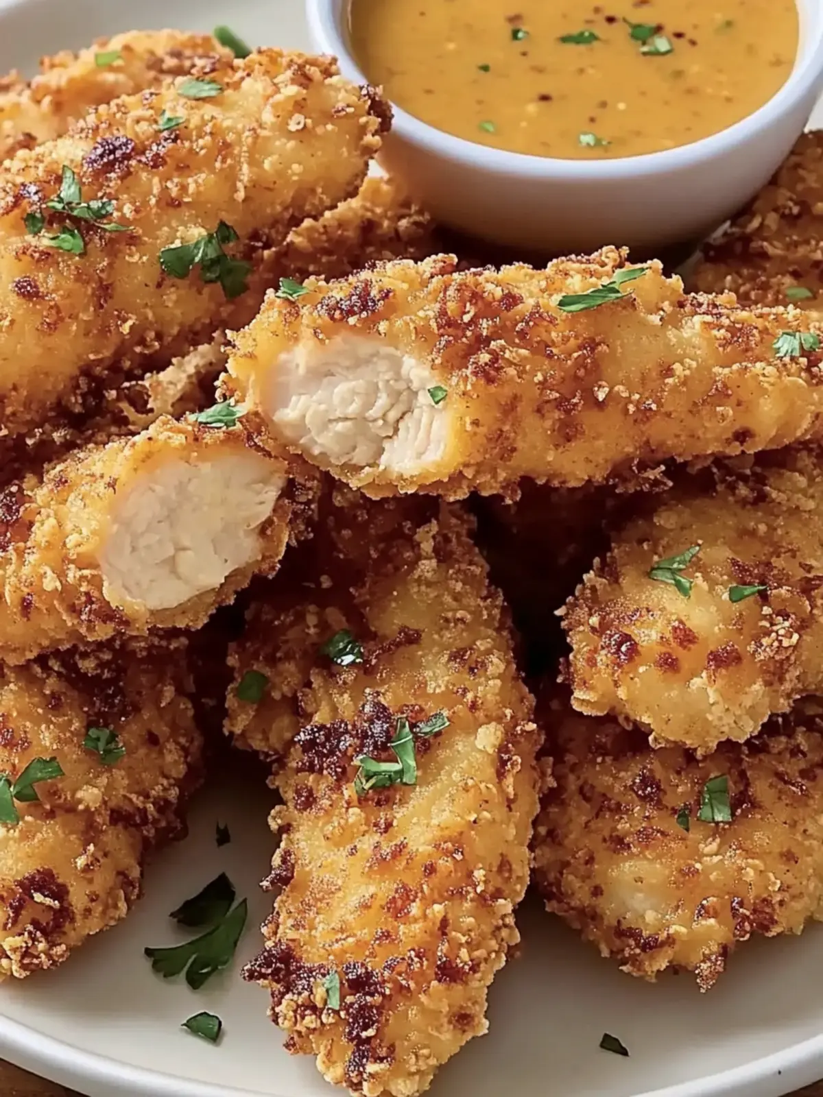 Crispy Chicken Tenders with Dipping Sauce for Ultimate Flavor 4 Crispy Chicken Tenders with Dipping Sauce