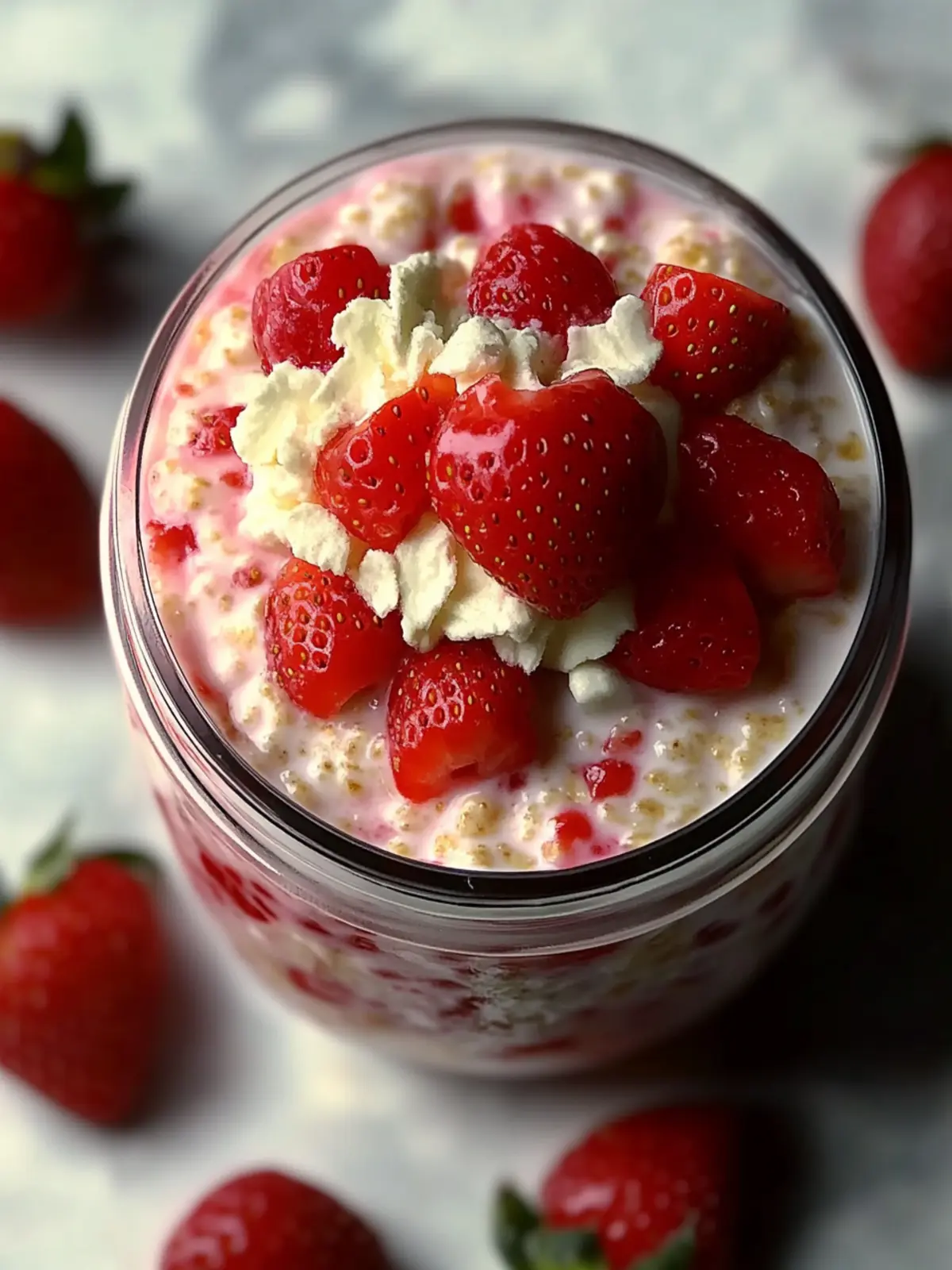 Strawberries and Cream Overnight Oats for a Sweet Morning Boost 5 Strawberries and Cream Overnight Oats