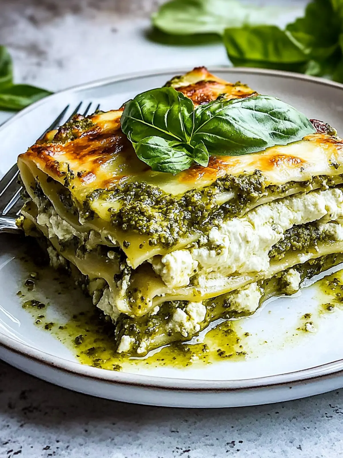 Creamy Lasagna al Pesto: A Cheesy Vegetarian Twist 2 Lasagna al Pesto