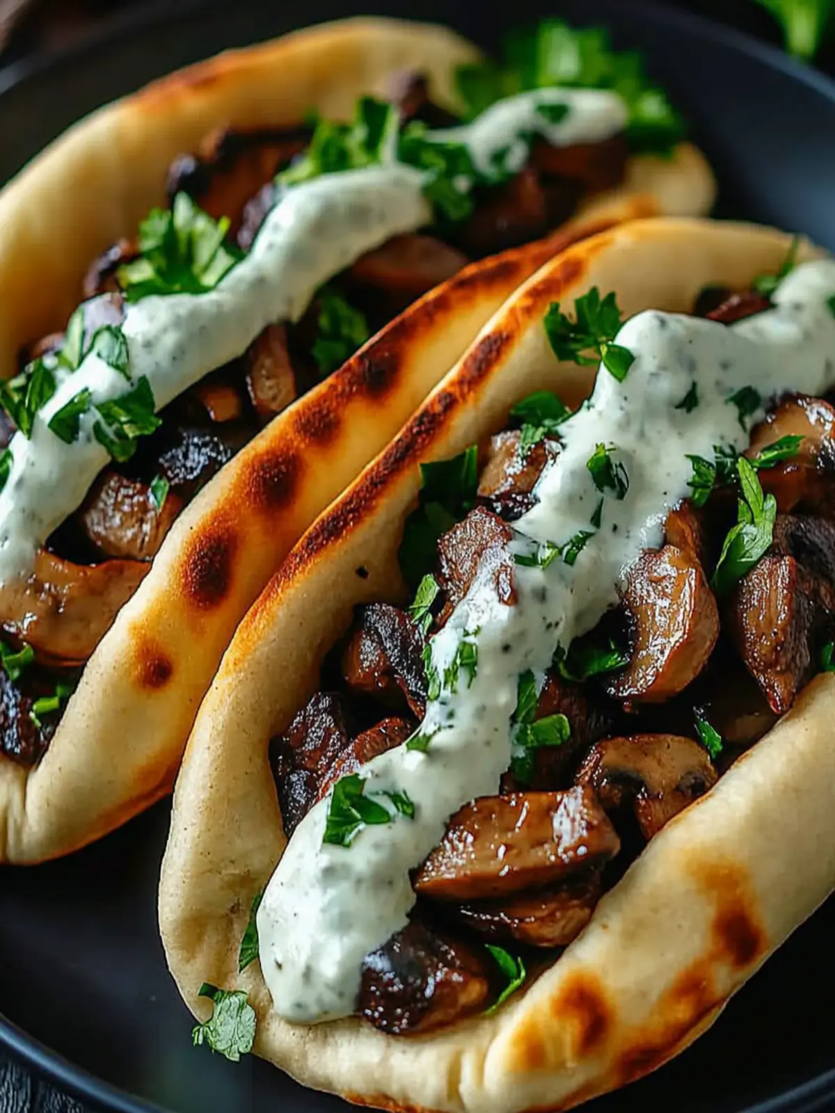 Satisfy Your Cravings with Cheesy Beef Mushroom Pita Pockets 2 Cheesy Beef Mushroom Pita Pockets