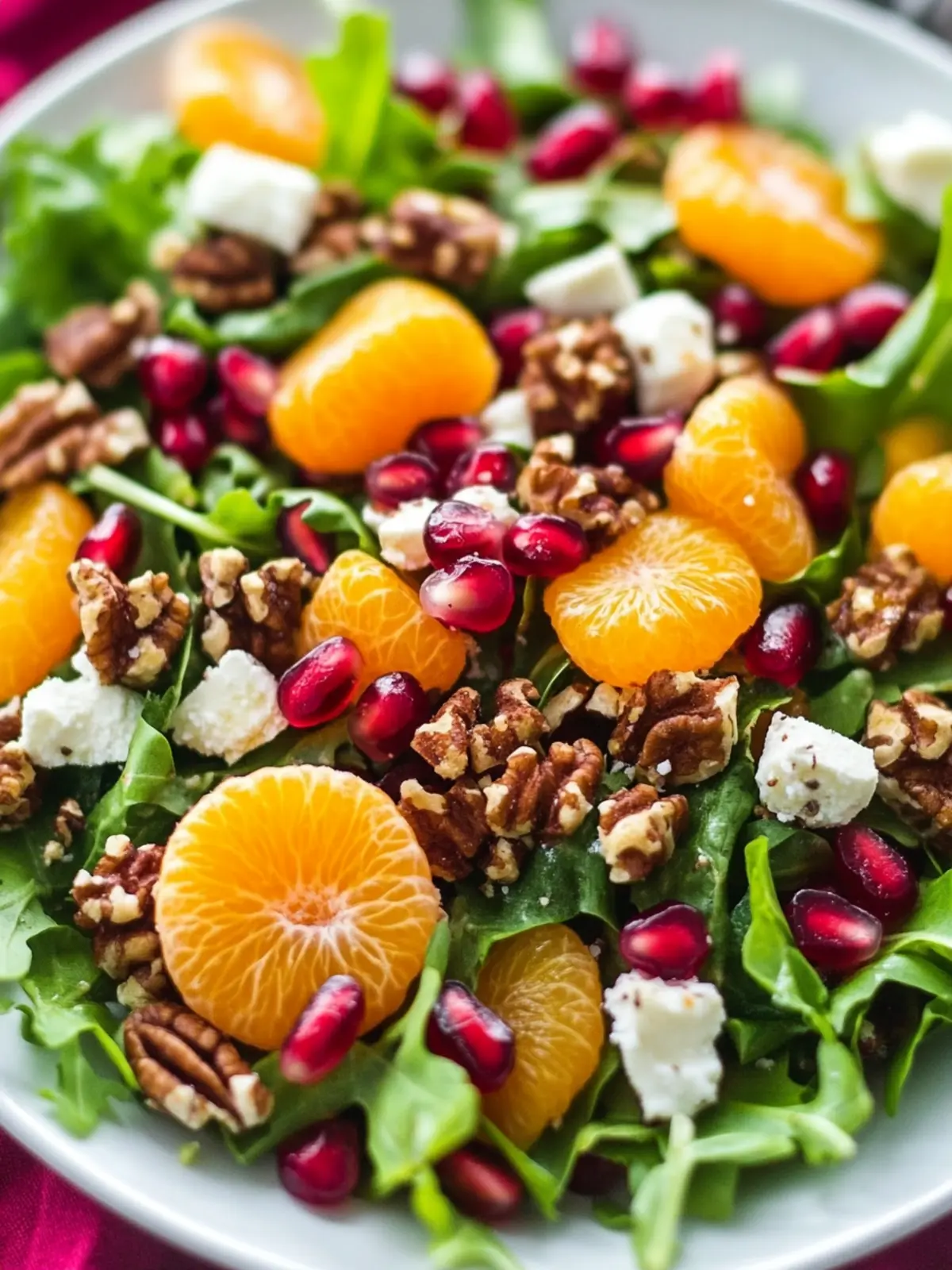 Delightful Healthy Winter Salad with Pomegranate and Mandarin 2 Healthy Winter Salad with Pomegranate and Mandarin