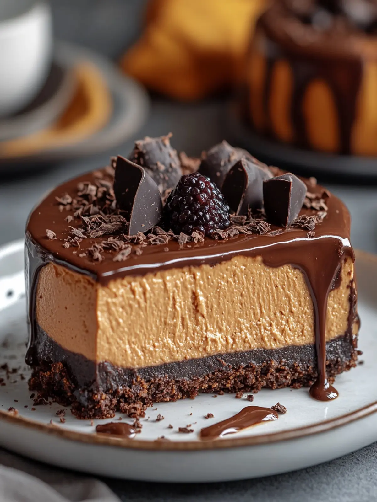 Decadent Chocolate Pumpkin Cheesecake for Cozy Fall Nights 2 Chocolate Pumpkin Cheesecake