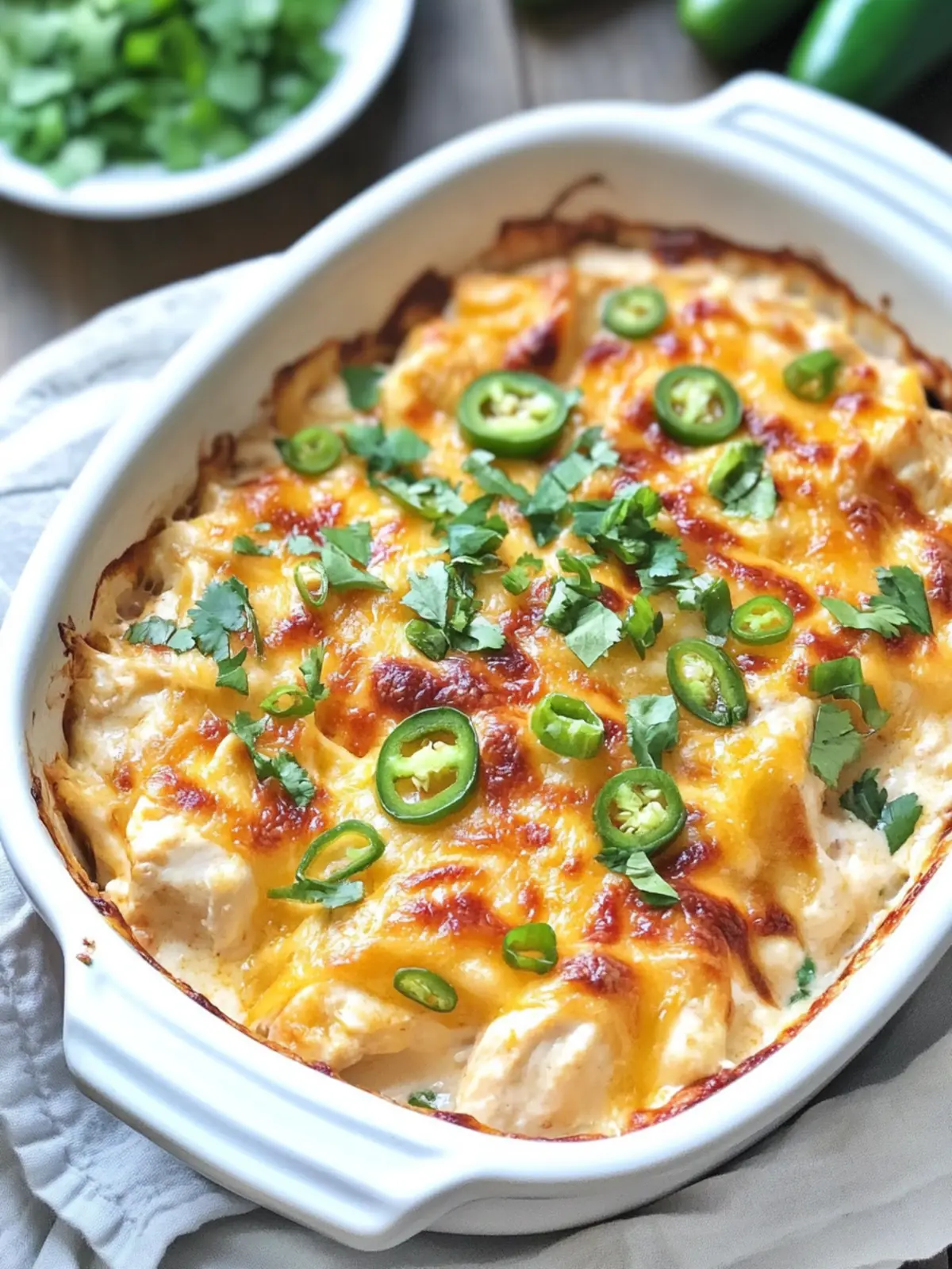 Creamy Low-Carb Jalapeno Popper Chicken Casserole Delight 3 Creamy Low-Carb Jalapeno Popper Chicken Casserole