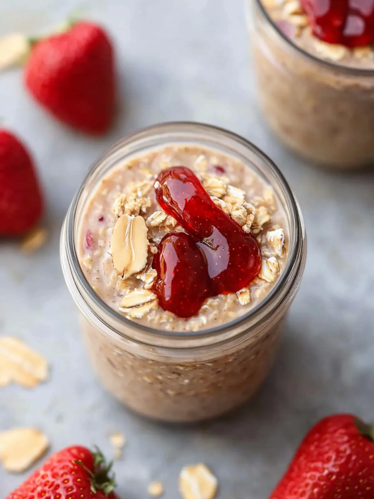 Peanut Butter and Jelly Overnight Oats for Busy Mornings 5 Peanut Butter and Jelly Overnight Oats