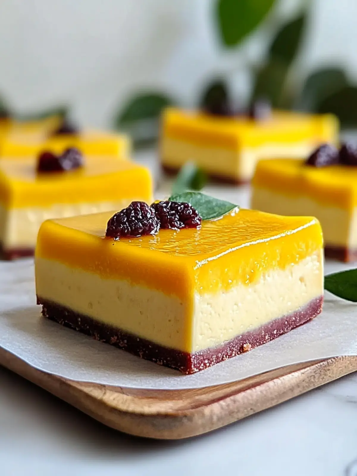 Delicious Vegan Mango Cheesecake Bars for Guilt-Free Indulgence 2 Vegan Mango Cheesecake Bars