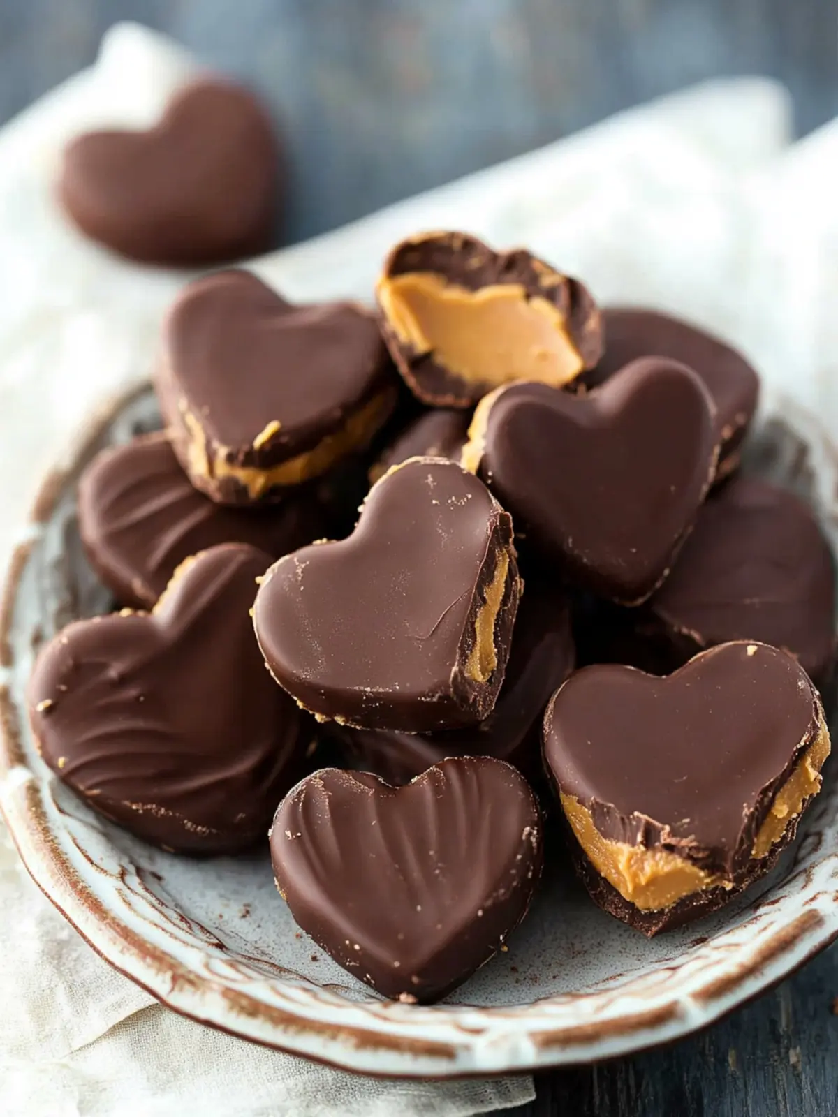Melt-In-Your-Mouth Chocolate Peanut Butter Hearts to Love 3 Chocolate Peanut Butter Hearts