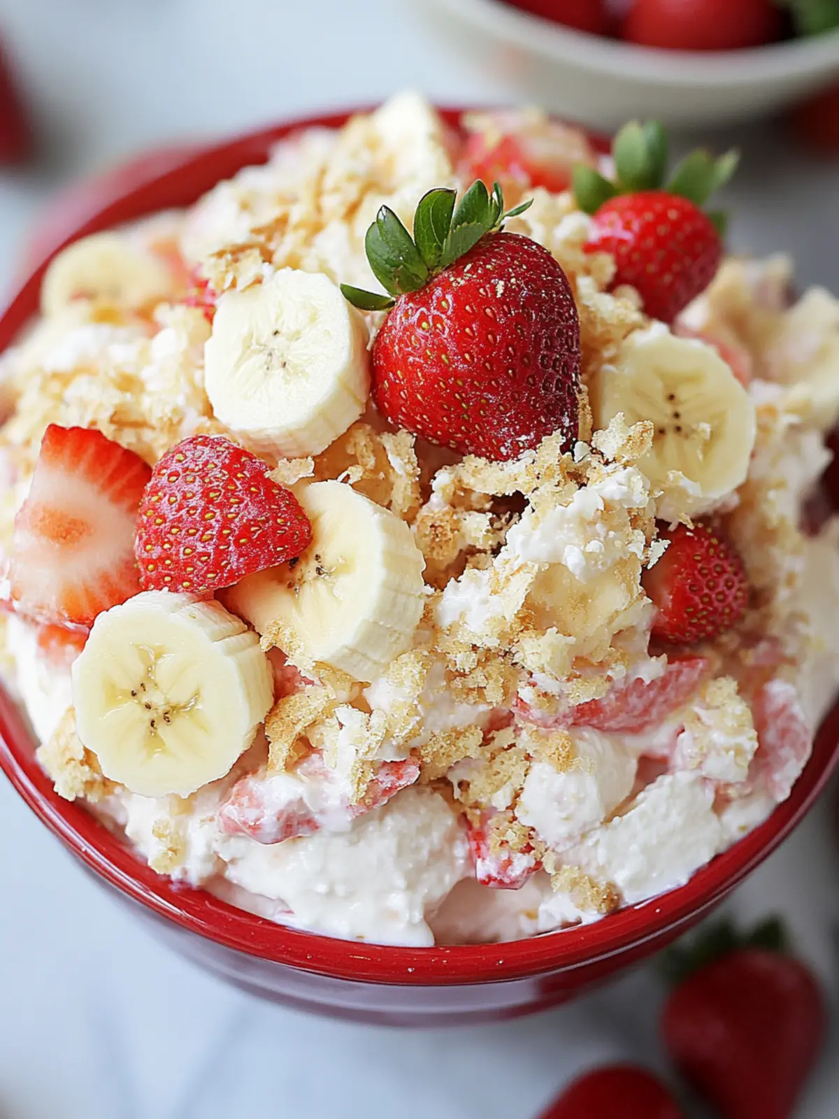 Strawberry Banana Cheesecake Salad You’ll Want for Every Occasion 2 Strawberry Banana Cheesecake Salad