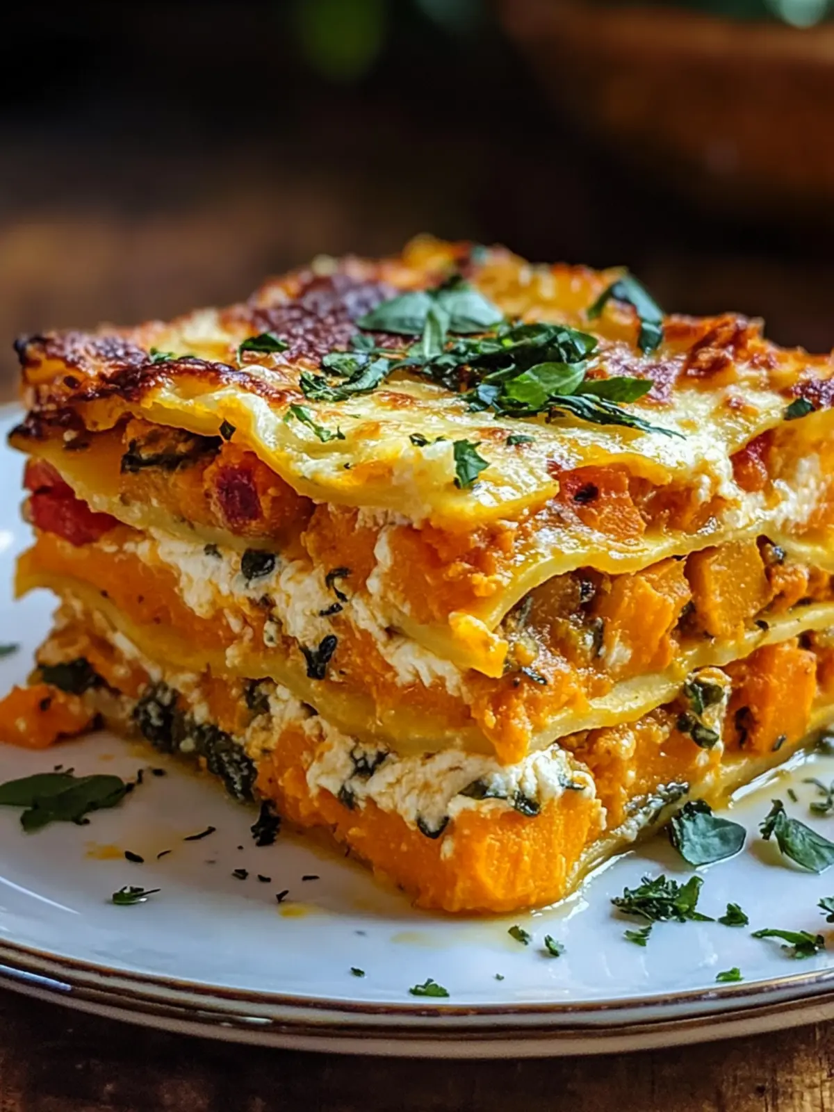 Heavenly Layered Sweet Potato Butternut Squash Carrot Lasagna 5 Layered Sweet Potato Butternut Squash Carrot Lasagna