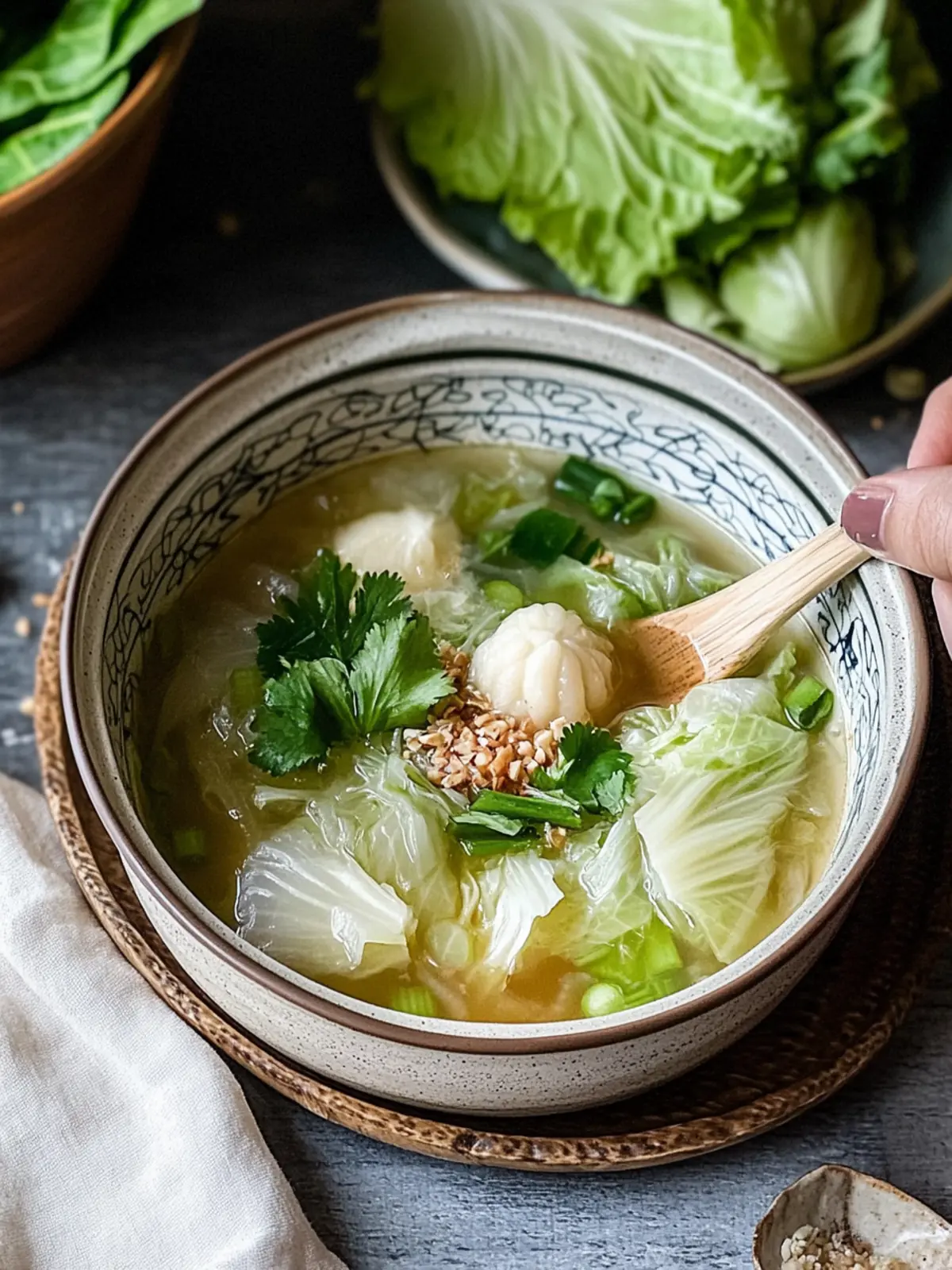 Delicious Thai Cabbage Soup with Flavorful Pork Meatballs 4 Thai Cabbage Soup