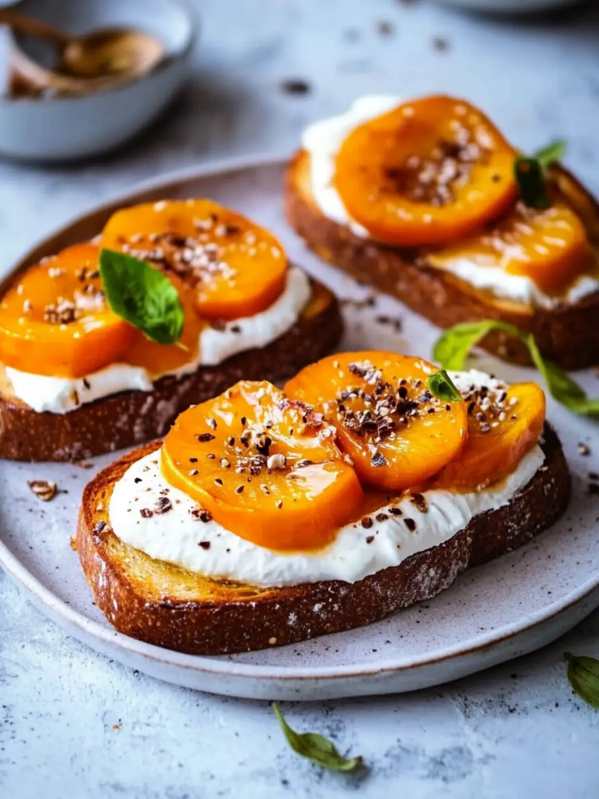 Crispy Persimmon Toast: A Fresh Twist on Breakfast Toast 5 Persimmon Toast