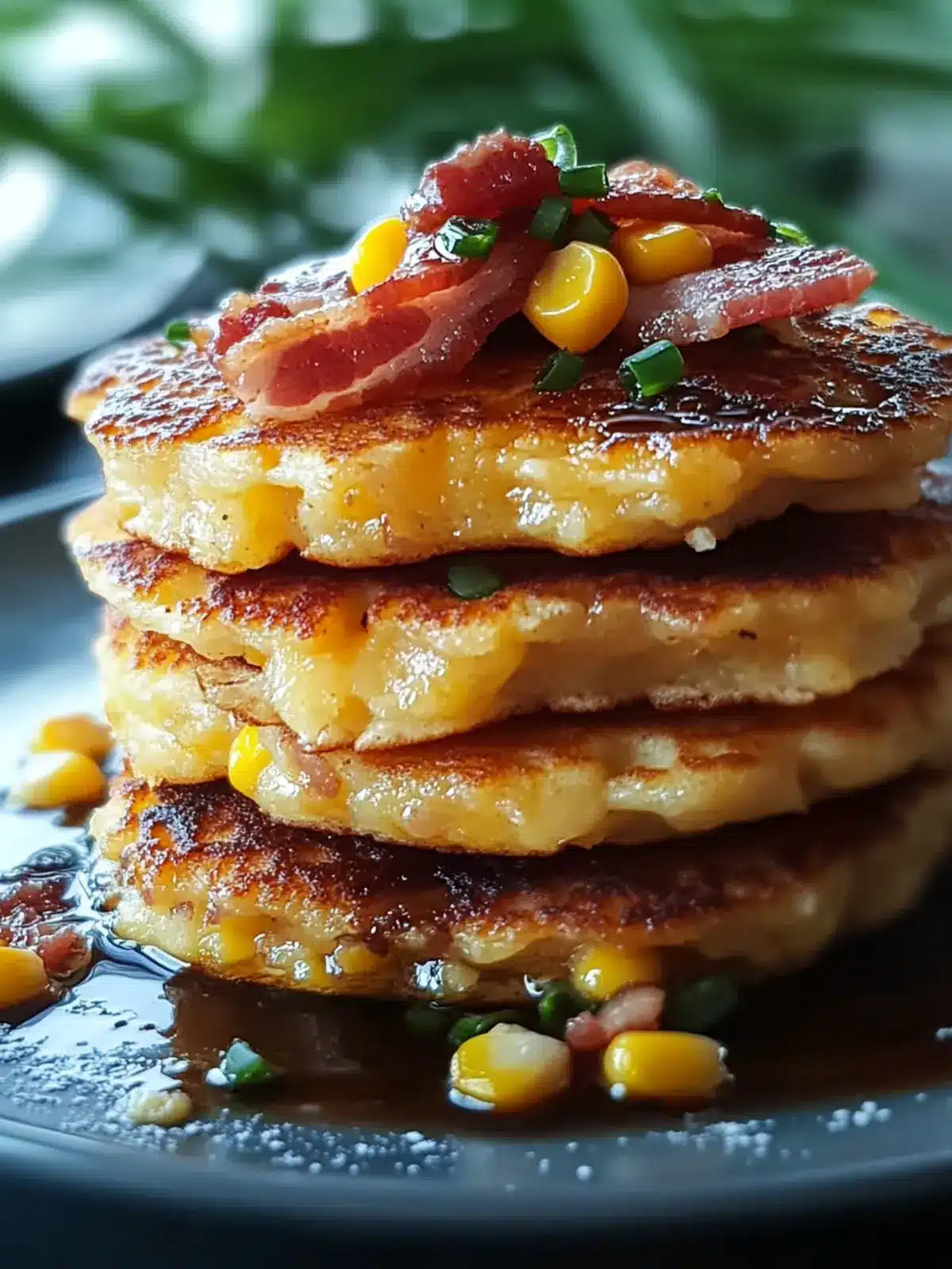 Bacon Corn Griddle Cakes: Fluffy Breakfast Bliss Awaits 3 Bacon Corn Griddle Cakes