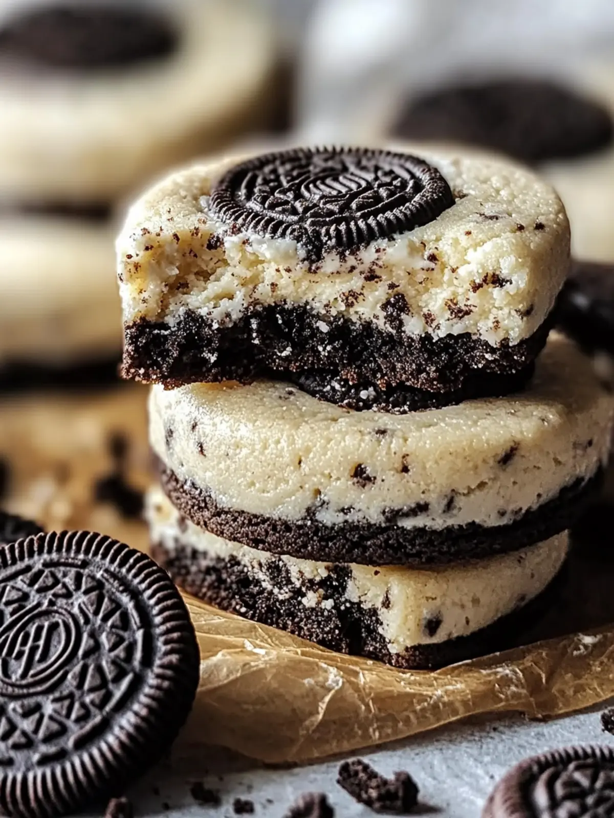 Oreo Cheesecake Cookies: Chewy Bliss in Every Bite 3 Oreo Cheesecake Cookies