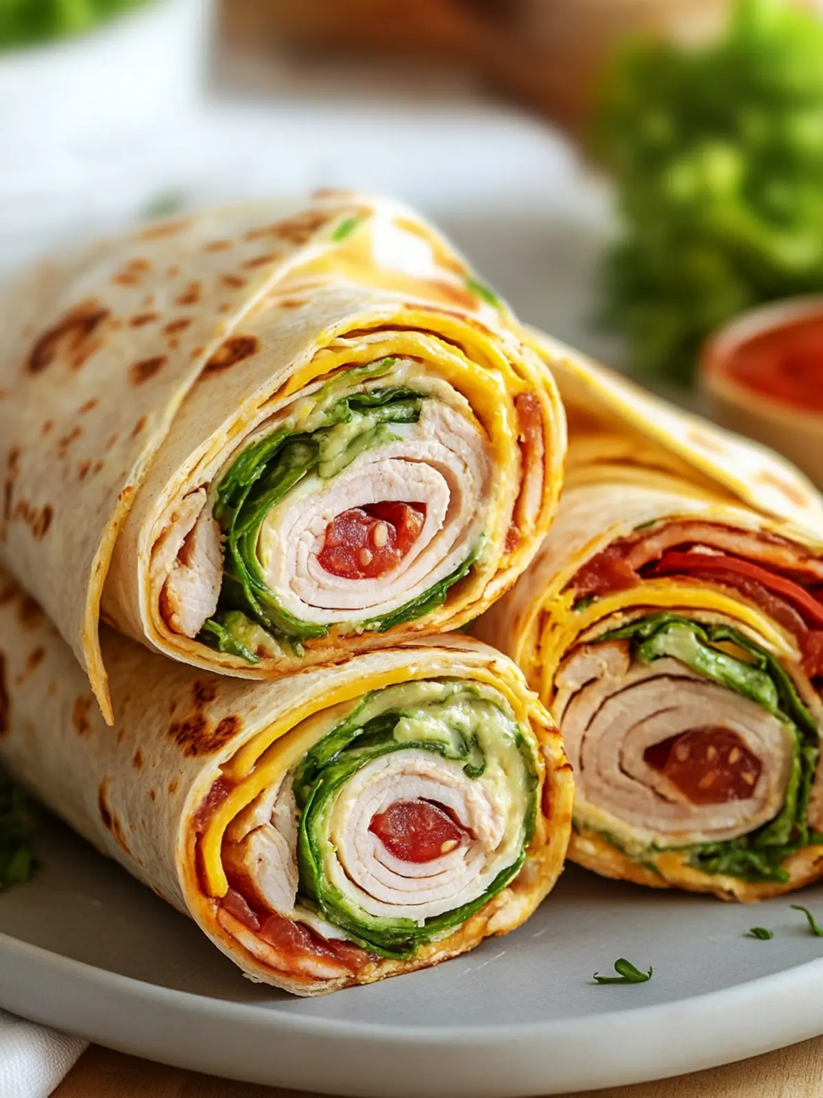 California Turkey Club Wraps: Quick, Fresh, and Flavor-Packed 4 California Turkey Club Wraps