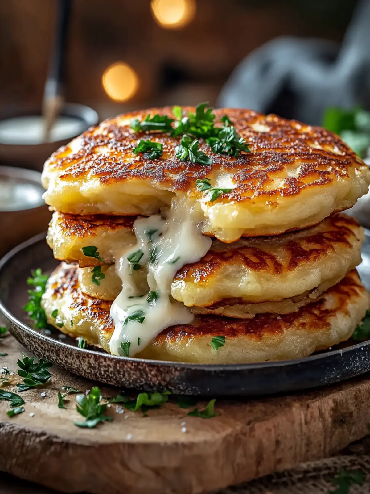 Crispy Potato Cheese Pancakes with an Italian Twist 5 Crispy Potato Cheese Pancakes