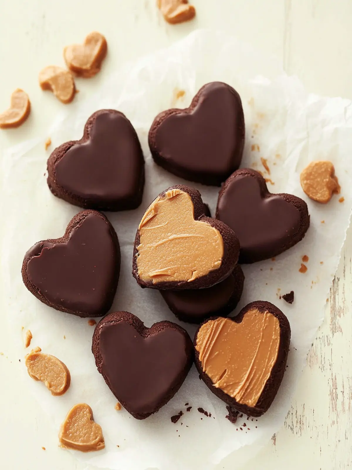 Melt-In-Your-Mouth Chocolate Peanut Butter Hearts to Love 5 Chocolate Peanut Butter Hearts