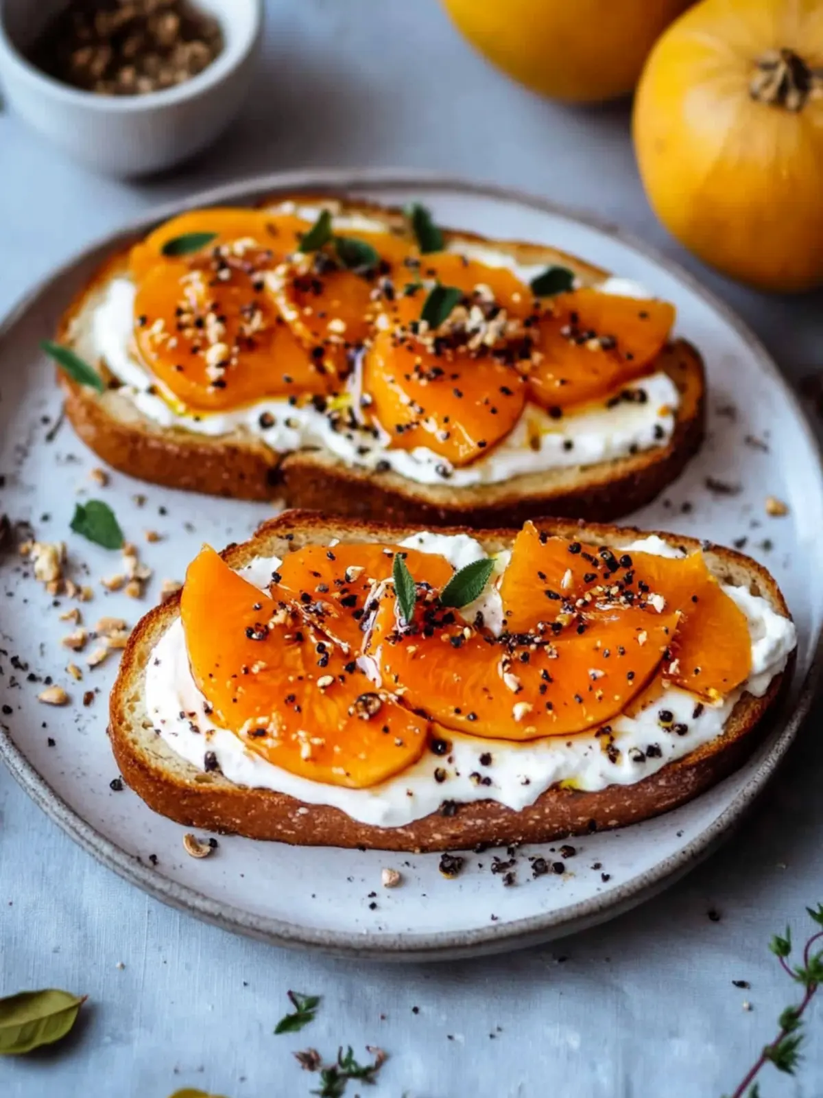 Crispy Persimmon Toast: A Fresh Twist on Breakfast Toast 4 Persimmon Toast