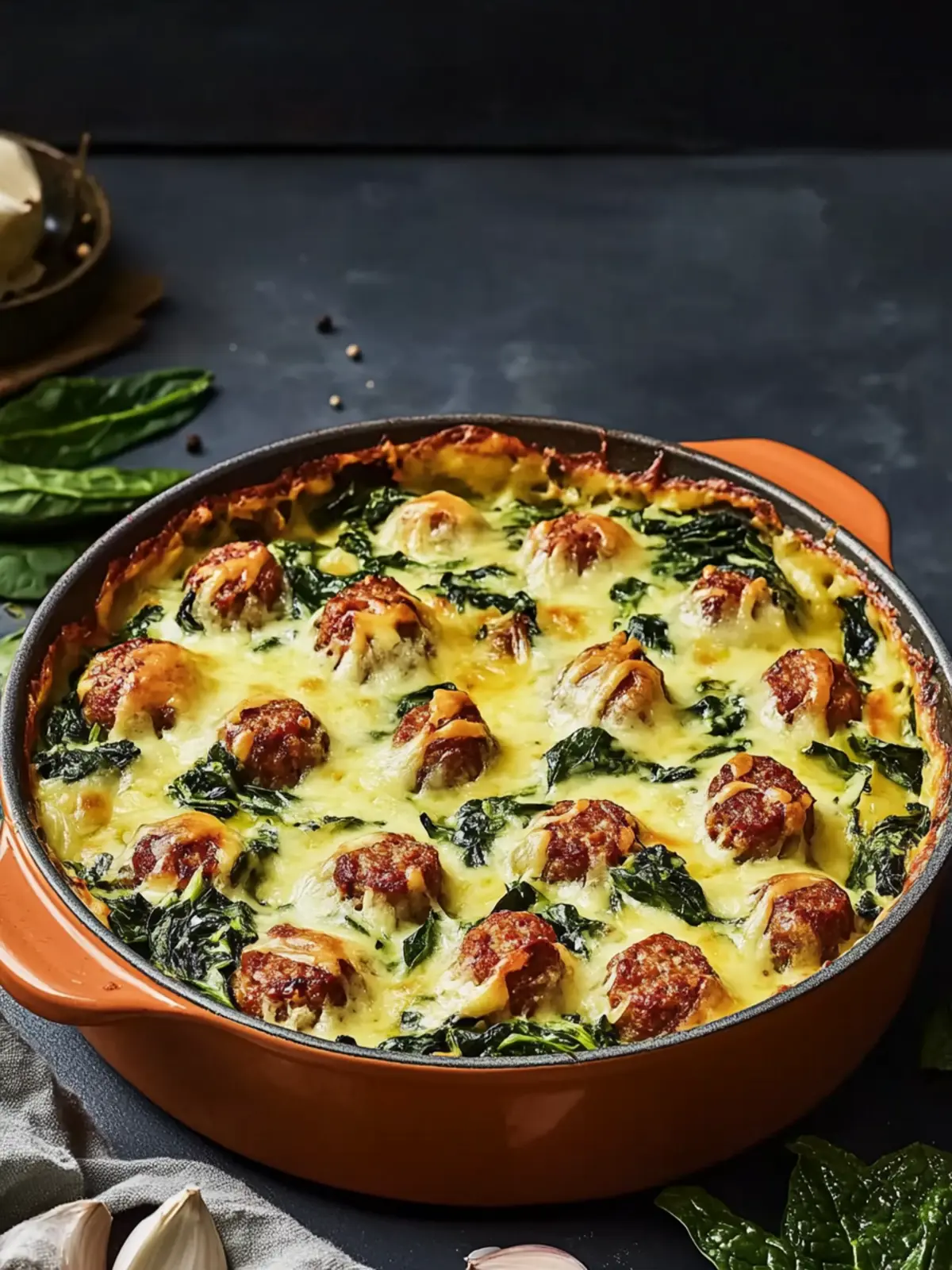 Keto Sausage Spinach Casserole for Easy Weeknight Comfort 3 Keto Sausage Spinach Casserole